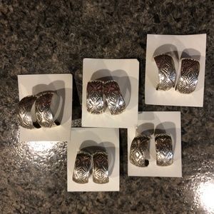 Navajo Native American Sterling Silver Earrings